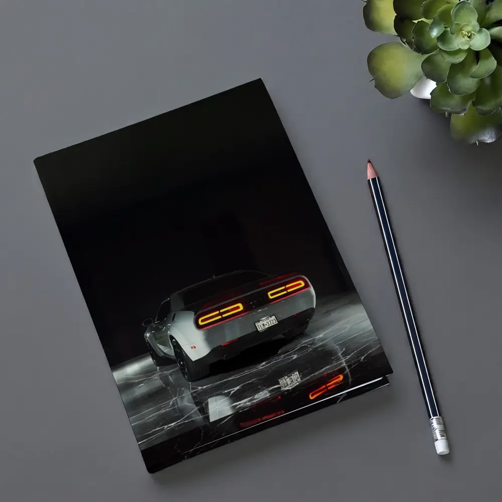 Dodge Challenger Rear View Dark Studio – Notebooks