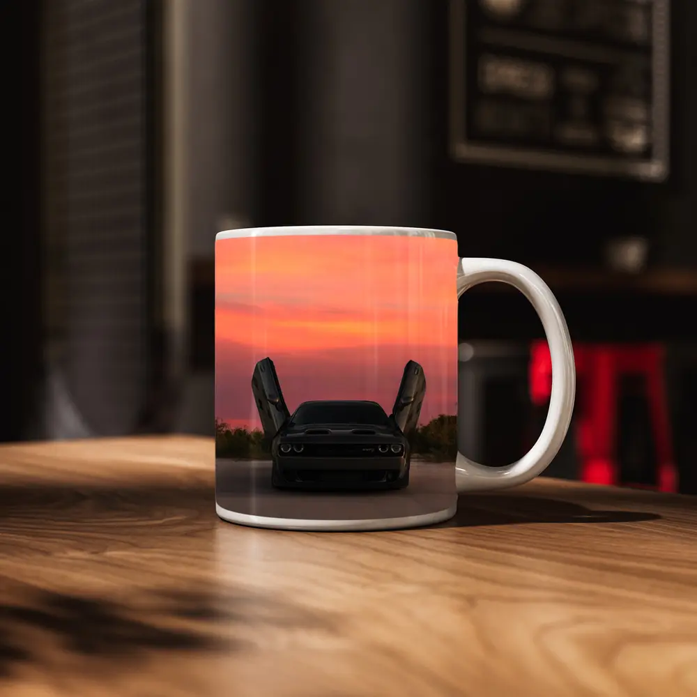 Dodge Challenger SRT Hellcat Sunset Sky – Mugs