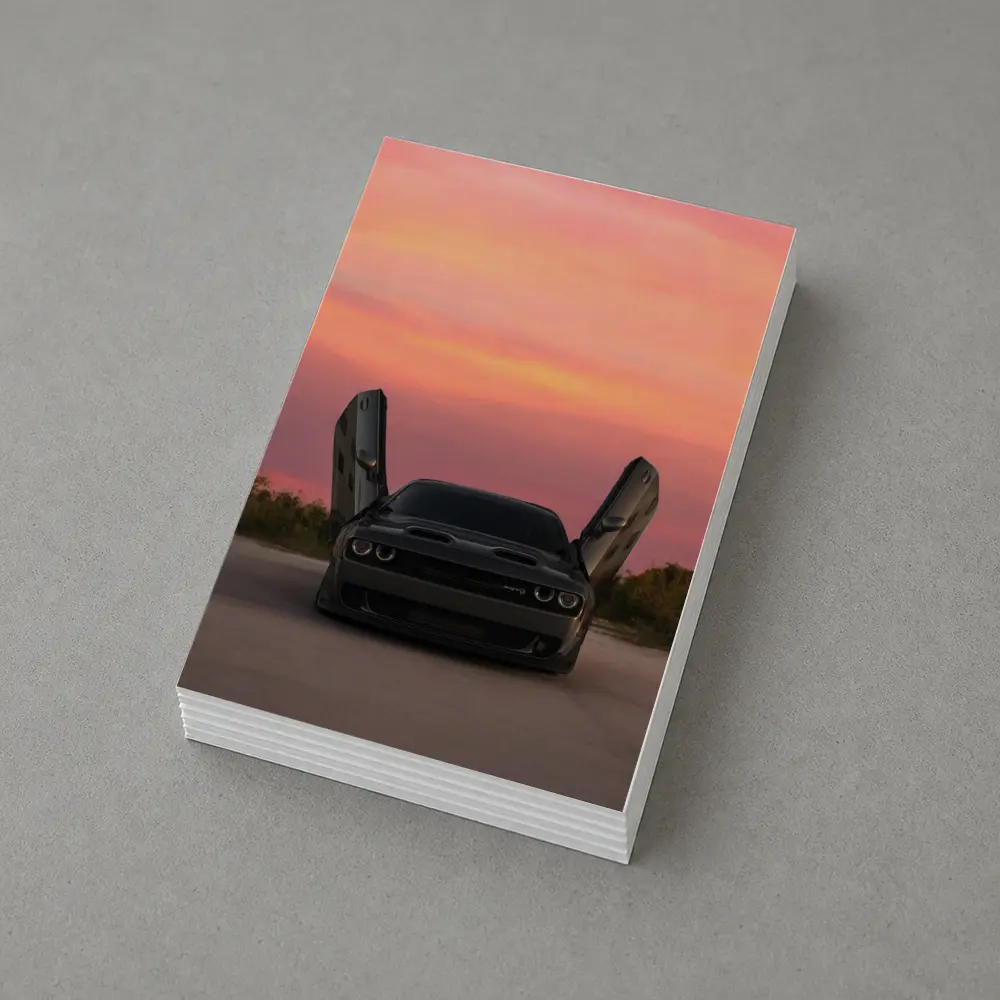 Dodge Challenger SRT Hellcat Sunset Sky – Postcards
