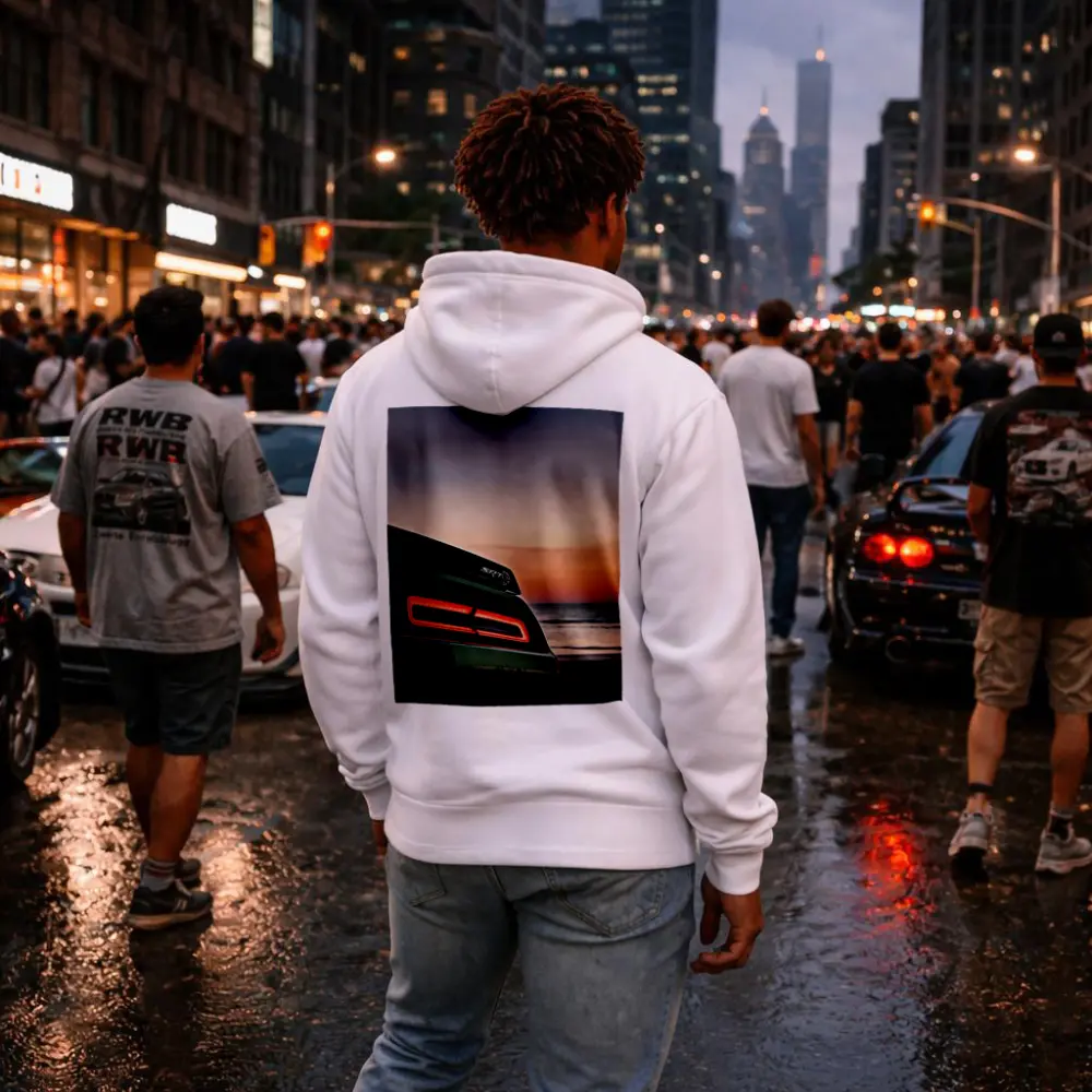 Dodge Challenger SRT Hellcat Sunset Beach – Hoodies