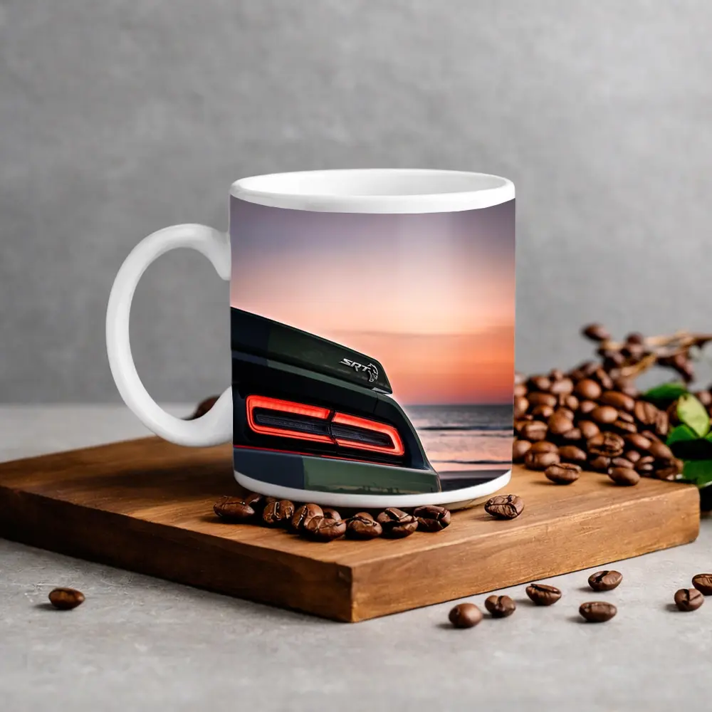 Dodge Challenger SRT Hellcat Sunset Beach – Mugs