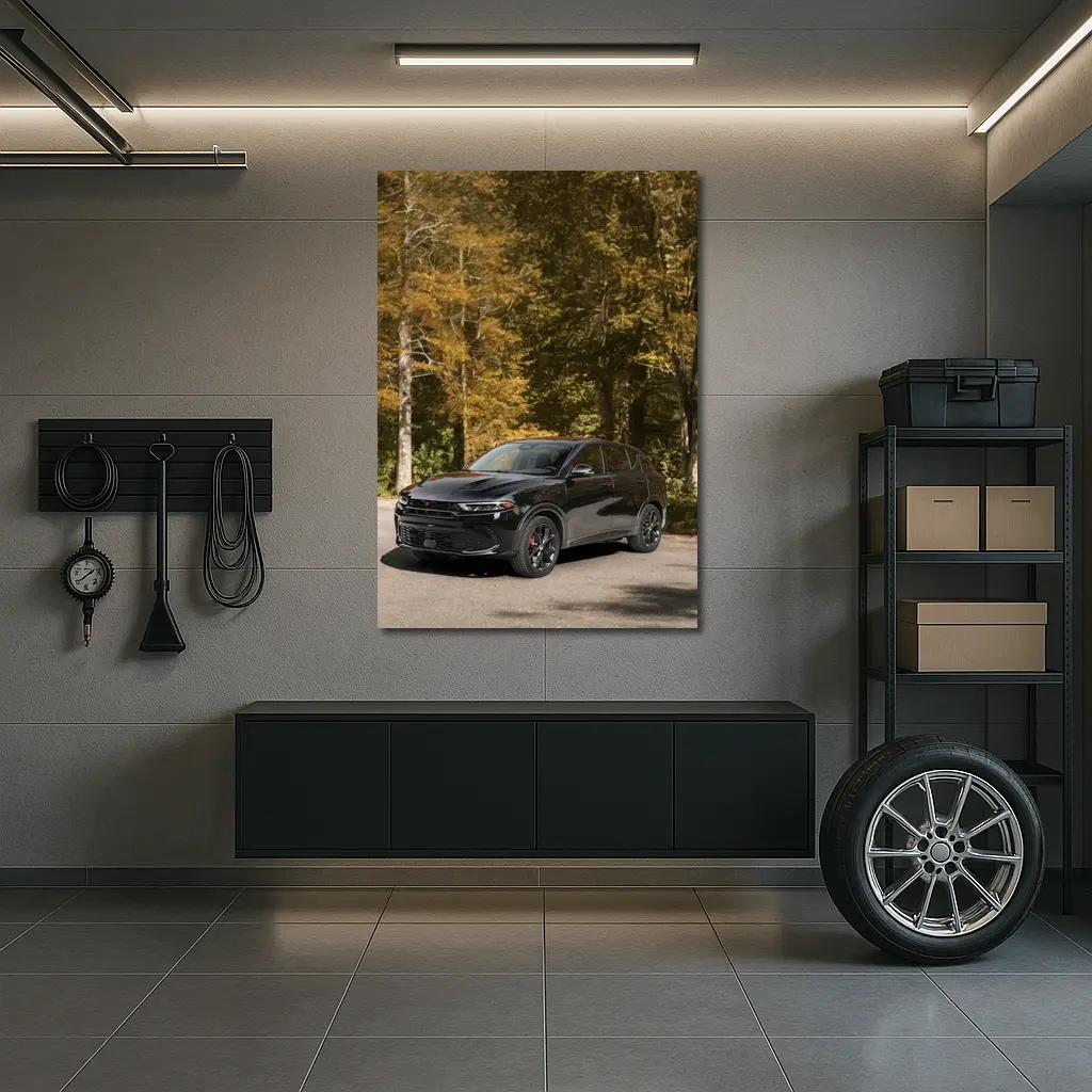 Dodge Hornet Black SUV Autumn Forest – Wall Art