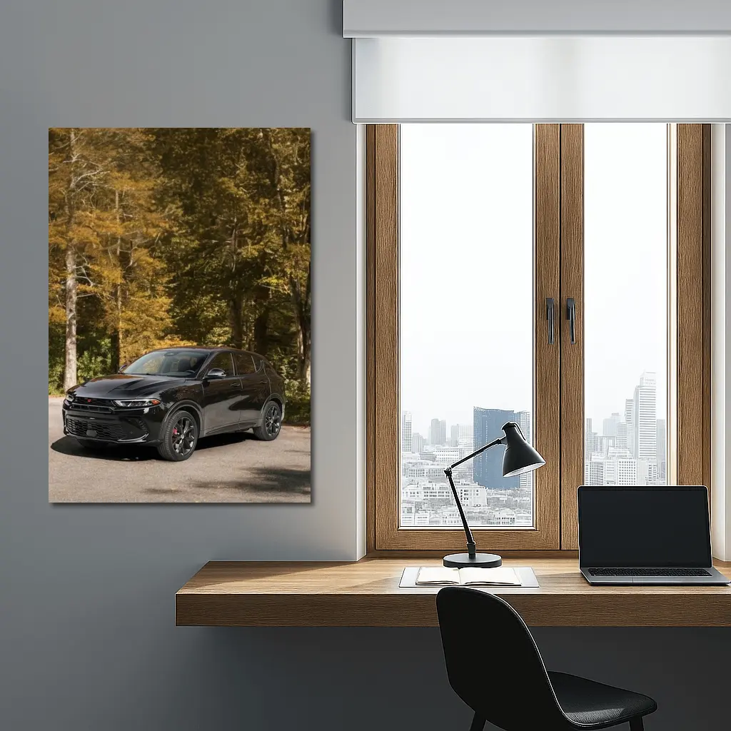 Dodge Hornet Black SUV Autumn Forest – Wall Art