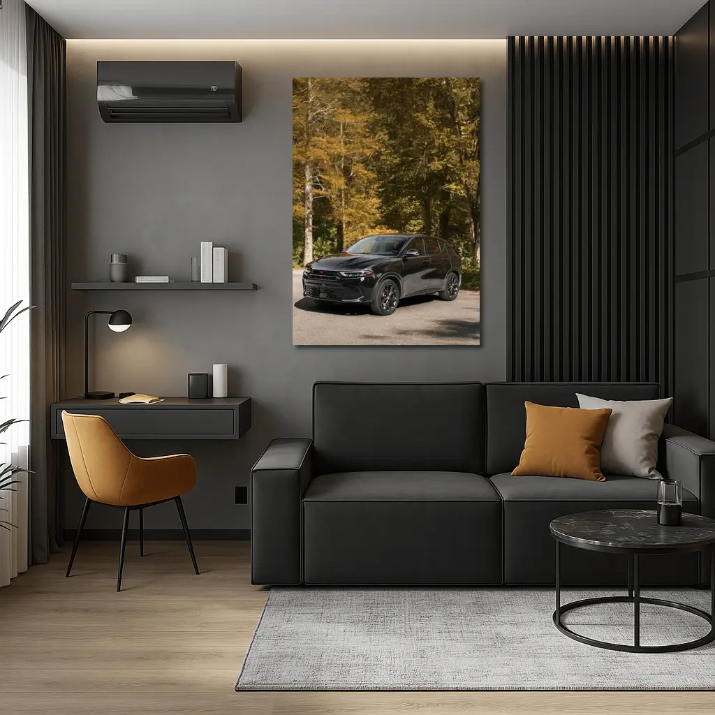 Dodge Hornet Black SUV Autumn Forest – Wall Art
