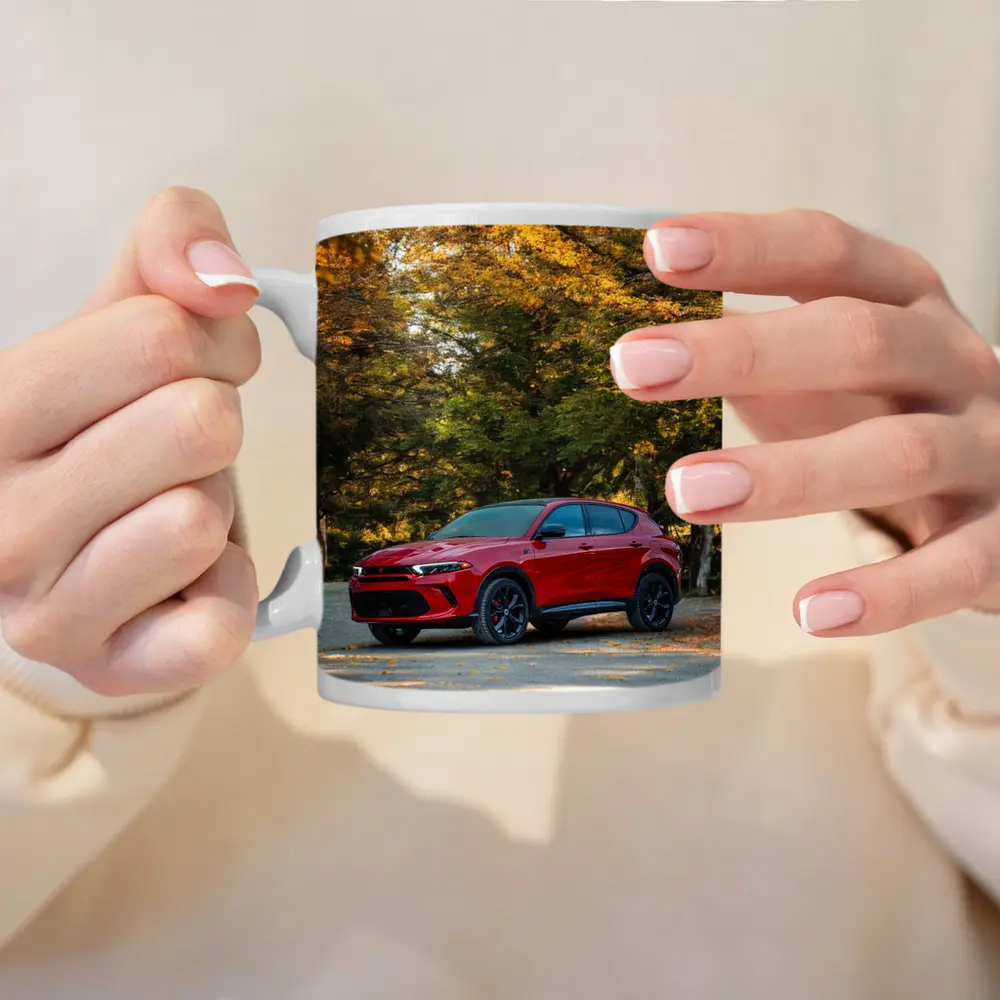 Dodge Hornet Red SUV Autumn Forest – Mugs
