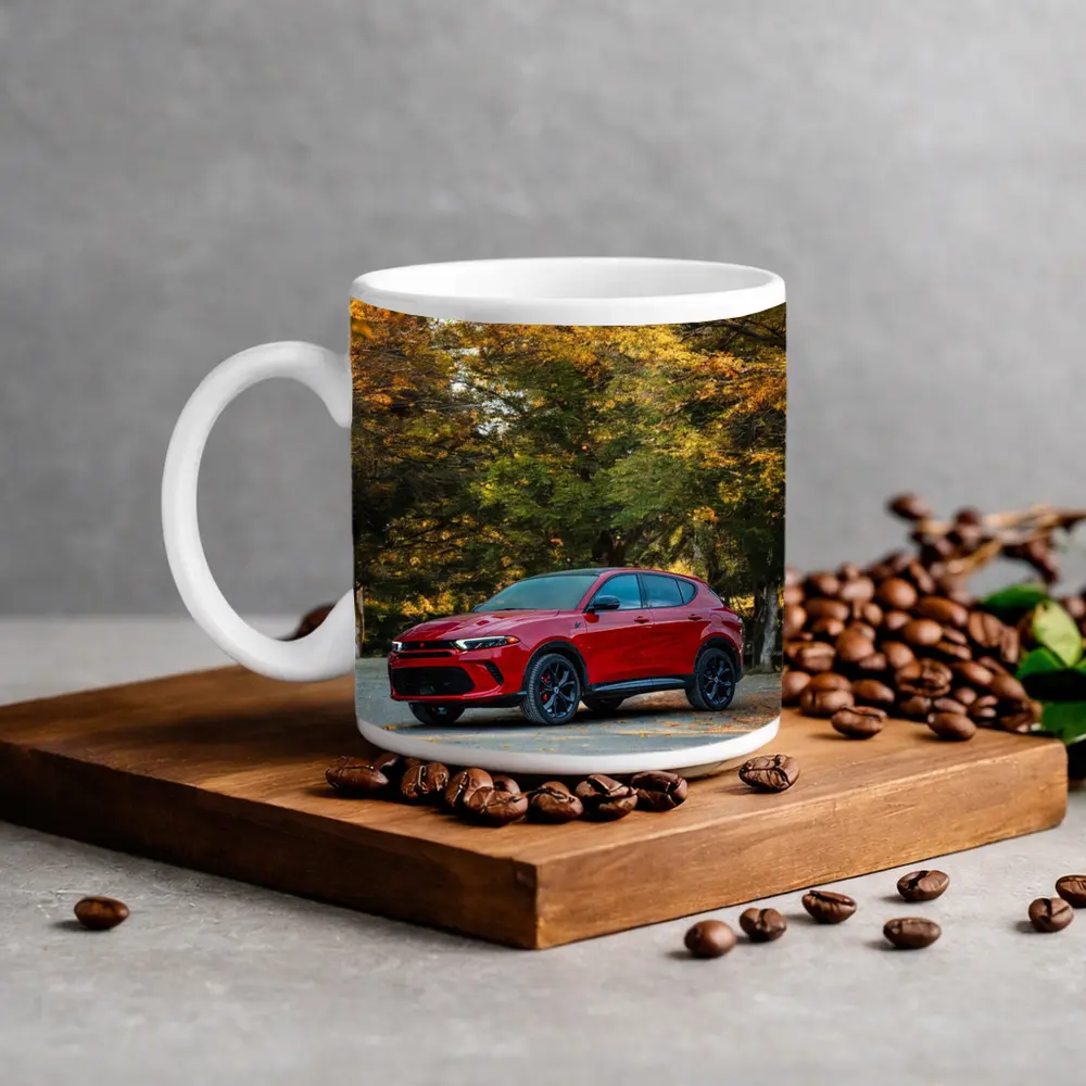 Dodge Hornet Red SUV Autumn Forest – Mugs