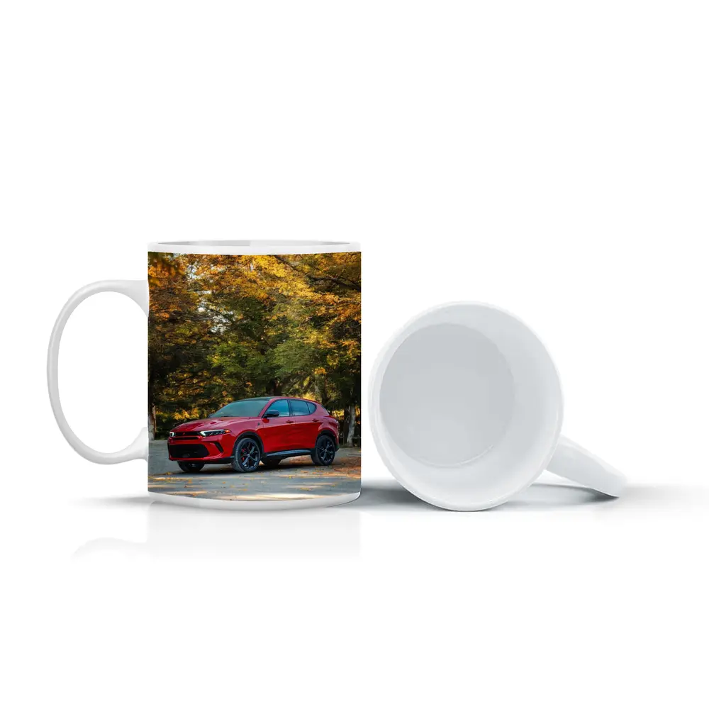 Dodge Hornet Red SUV Autumn Forest – Mugs