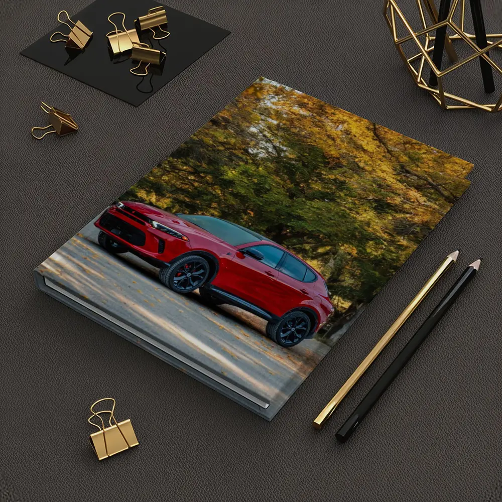 Dodge Hornet Red SUV Autumn Forest – Notebooks