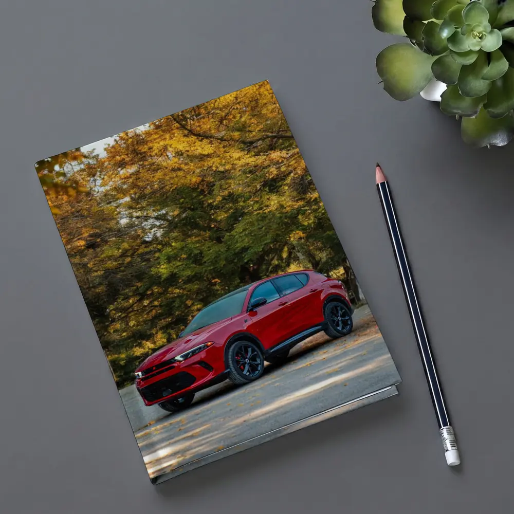 Dodge Hornet Red SUV Autumn Forest – Notebooks