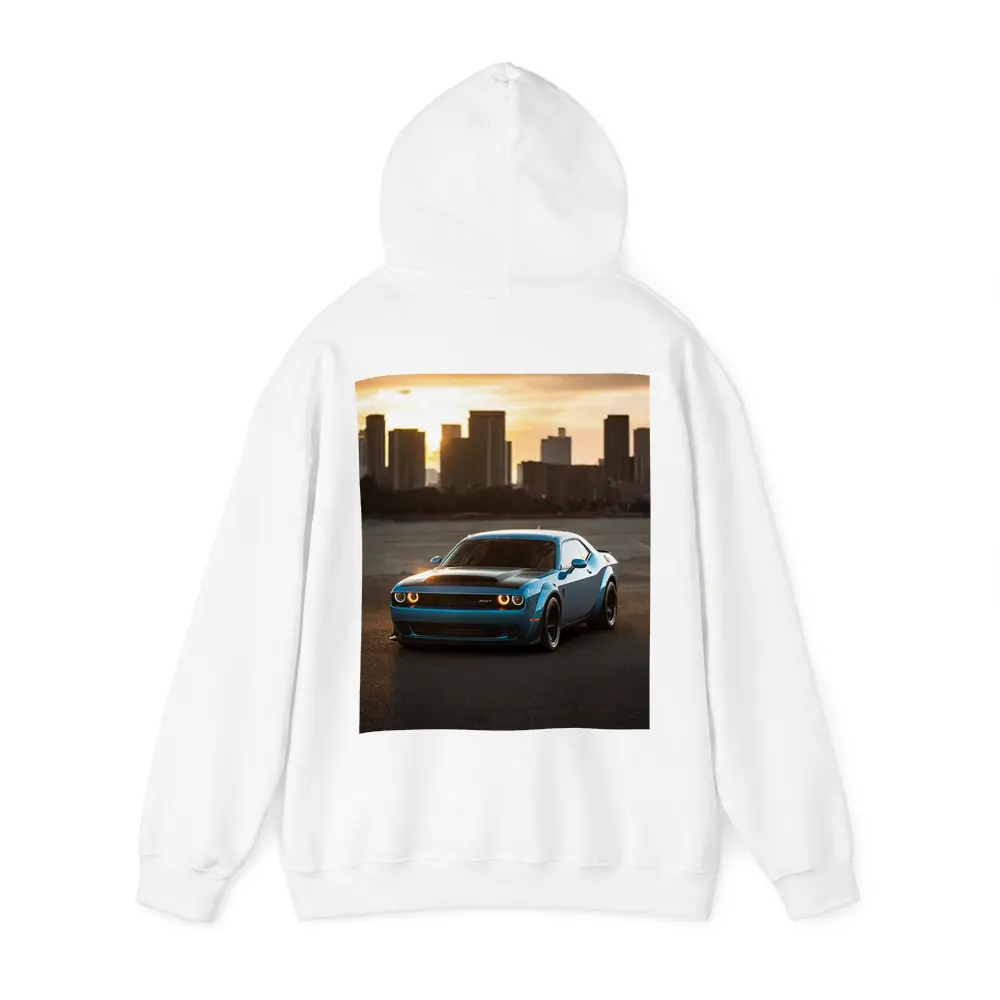 Dodge Challenger SRT Blue City Sunset – Hoodies
