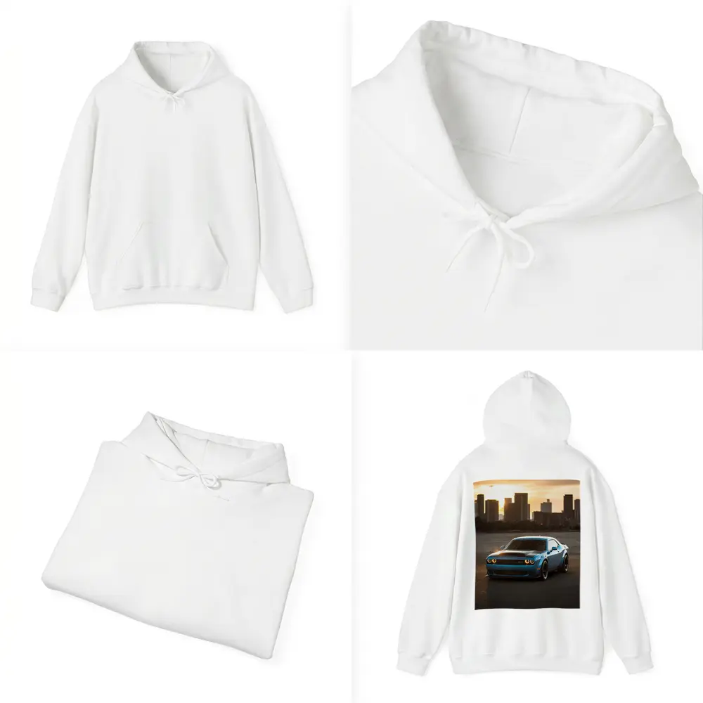 Dodge Challenger SRT Blue City Sunset – Hoodies