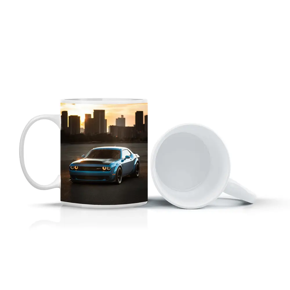 Dodge Challenger SRT Blue City Sunset – Mugs
