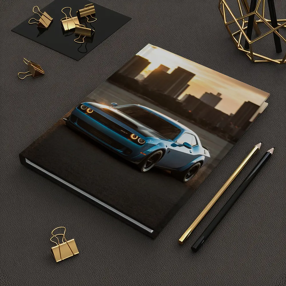 Dodge Challenger SRT Blue City Sunset – Notebooks