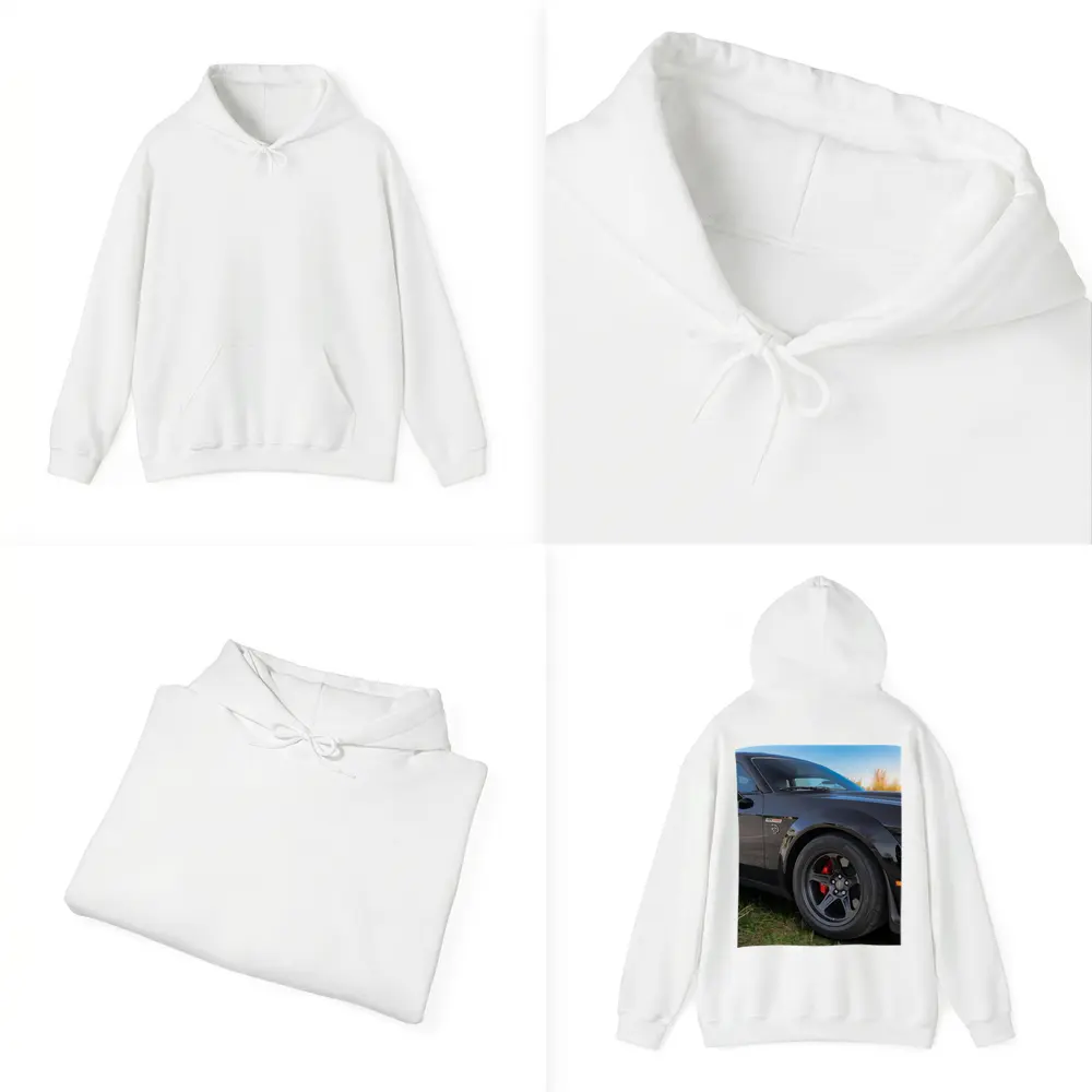 Black Dodge Challenger Muscle Car Outdoor – Hoodies