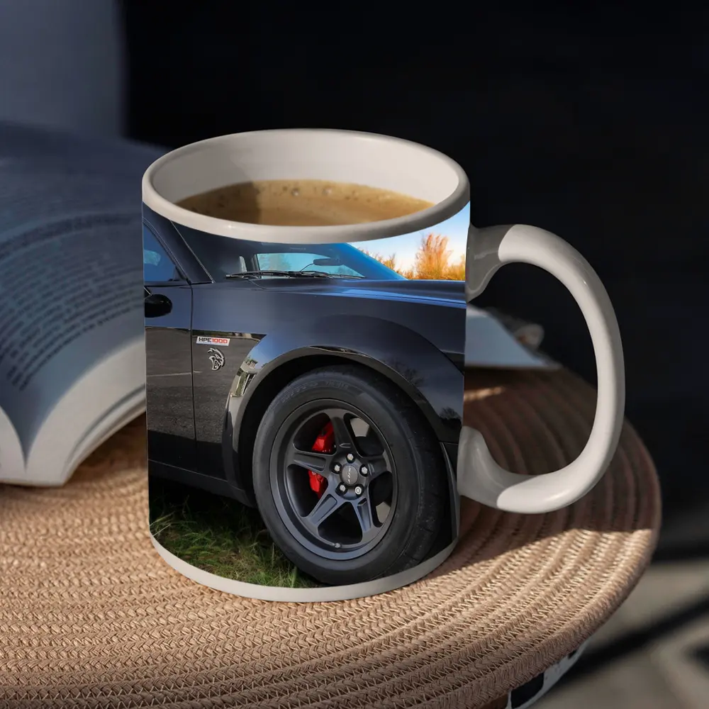 Black Dodge Challenger Muscle Car Outdoor – Mugs