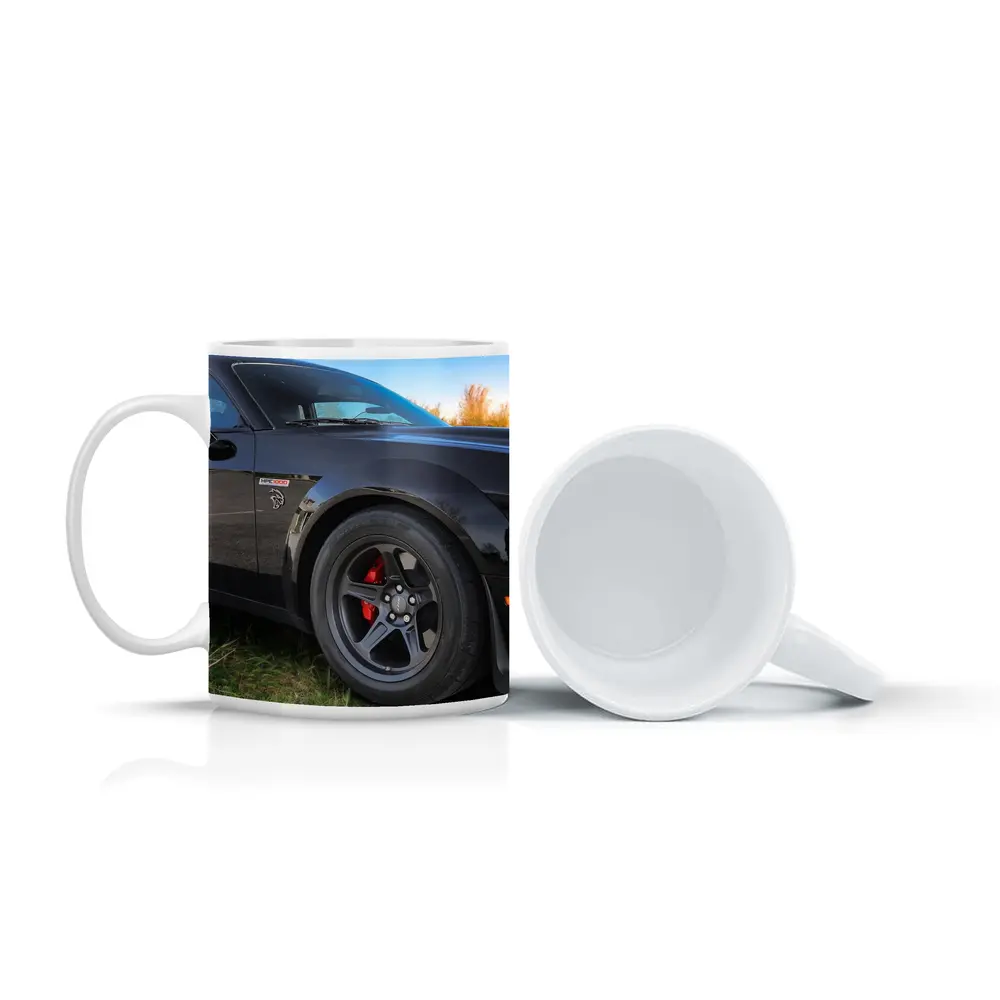 Black Dodge Challenger Muscle Car Outdoor – Mugs