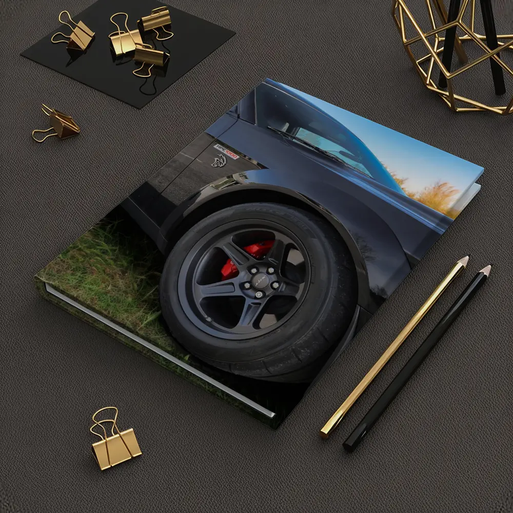 Black Dodge Challenger Muscle Car Outdoor – Notebooks