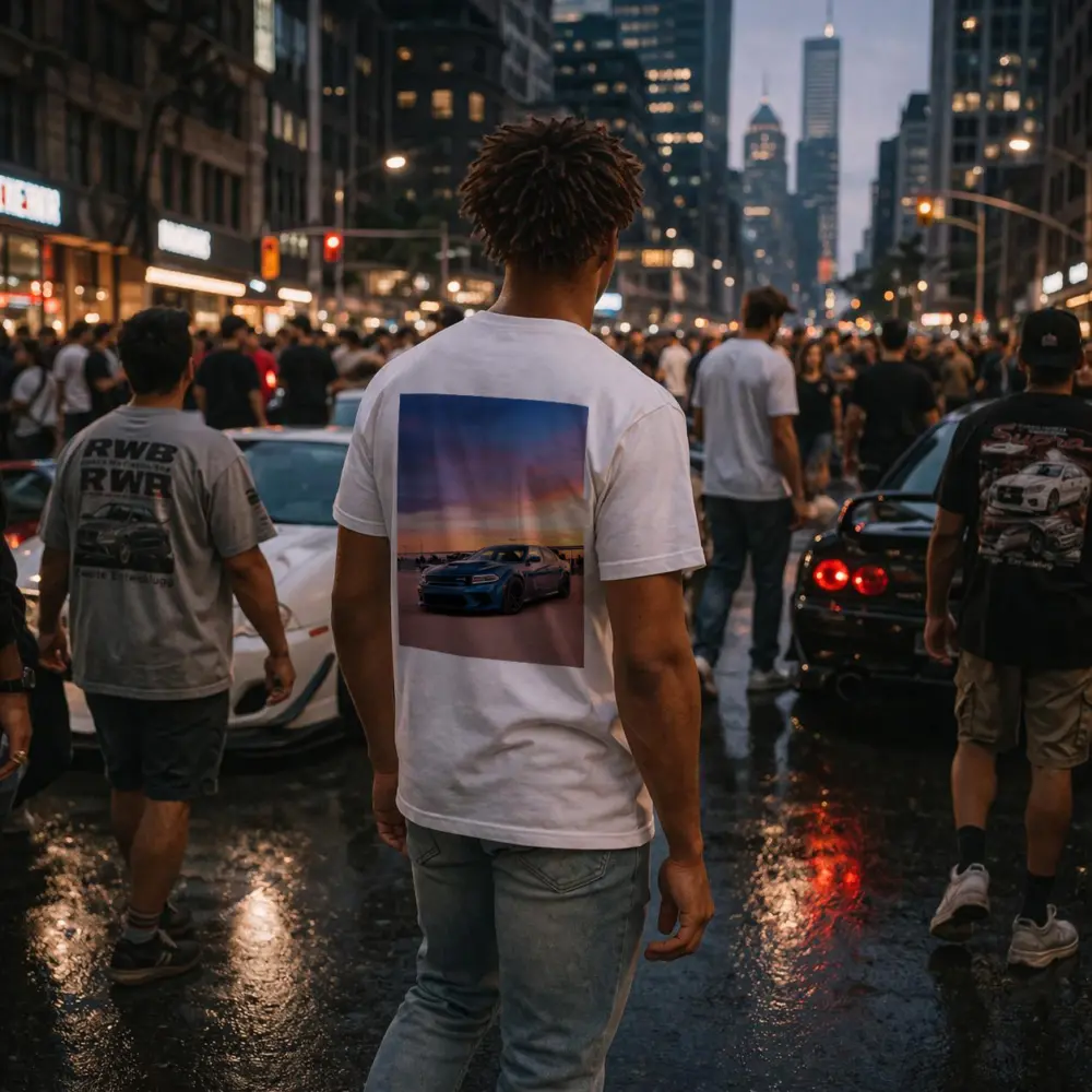 Dodge Charger SRT Blue Sunset Sky – T-Shirts