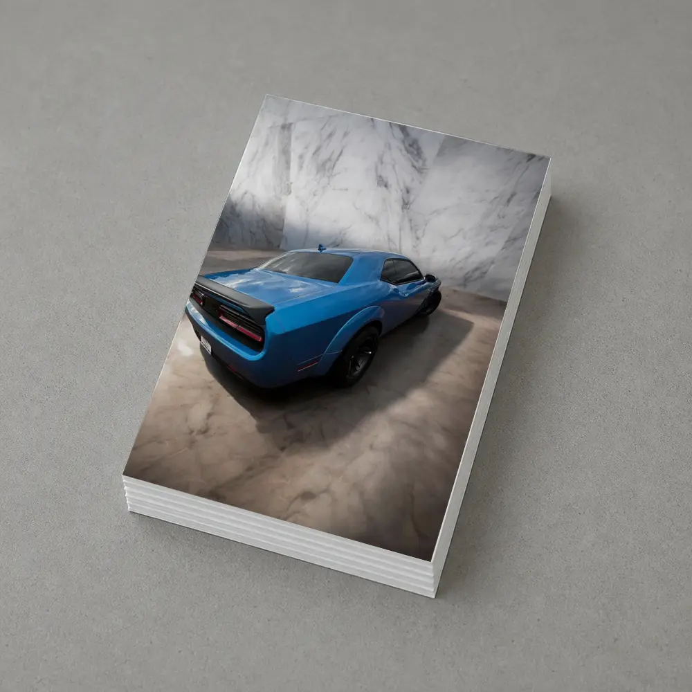 Dodge Challenger Blue Marble Studio – Postcards