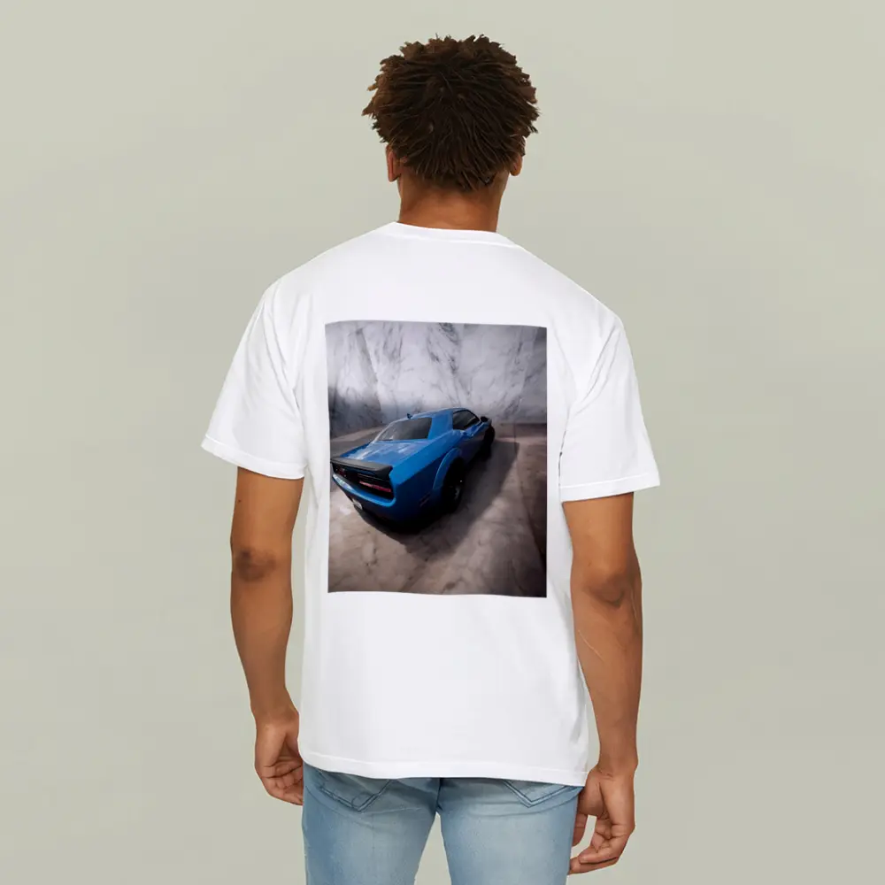 Dodge Challenger Blue Marble Studio – T-Shirts