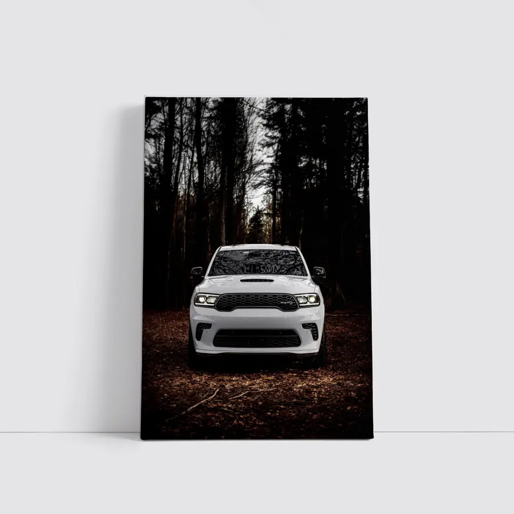 Dodge Durango SRT White Dark Forest – Wall Art