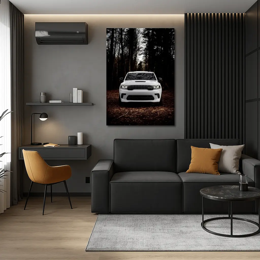 Dodge Durango SRT White Dark Forest – Wall Art