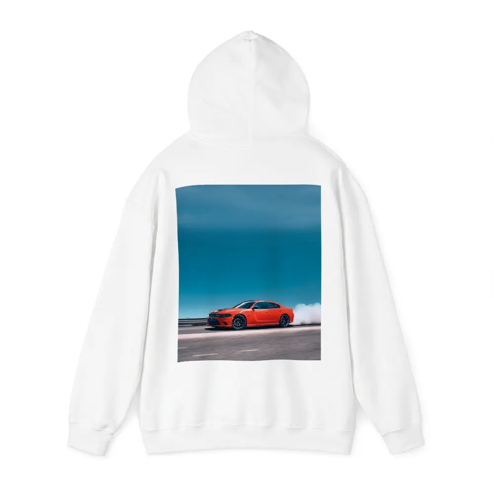 Dodge Charger Burnout Blue Sky Road – Hoodies