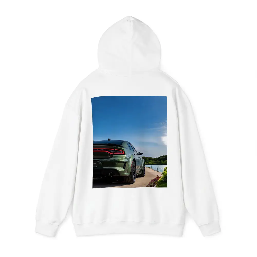 Dodge Charger Green Rear View Lakeside – Hoodies