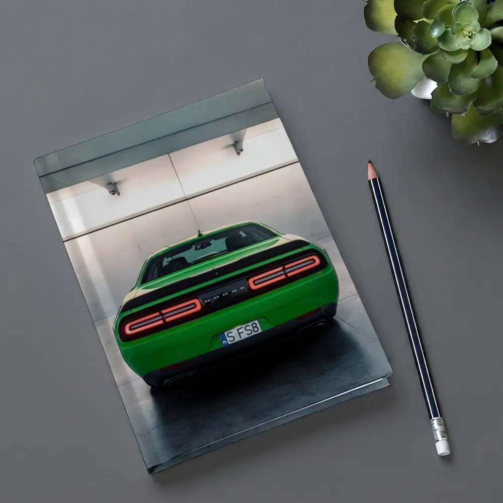 Dodge Challenger Green Rear Parking Garage – Notebooks