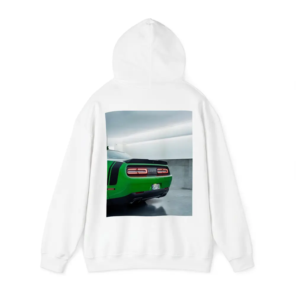 Dodge Challenger Green Rear Parking Garage – Hoodies