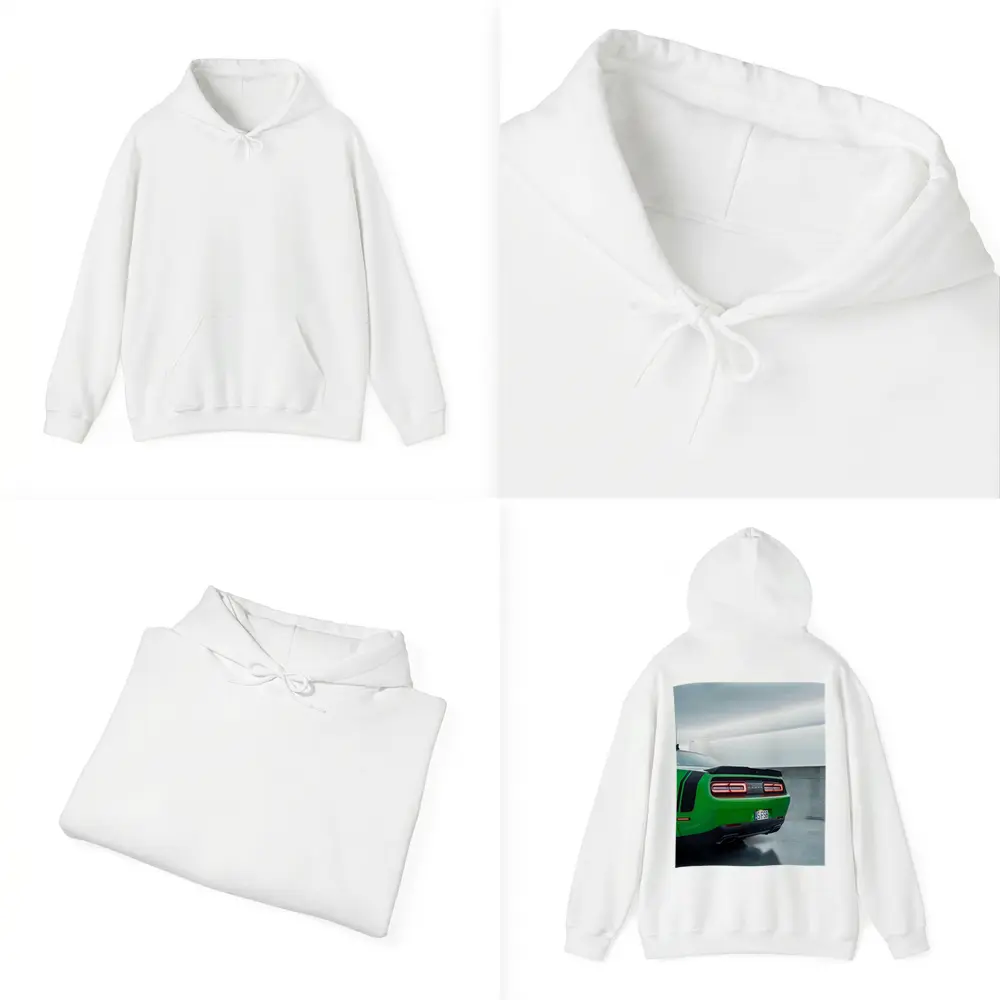 Dodge Challenger Green Rear Parking Garage – Hoodies