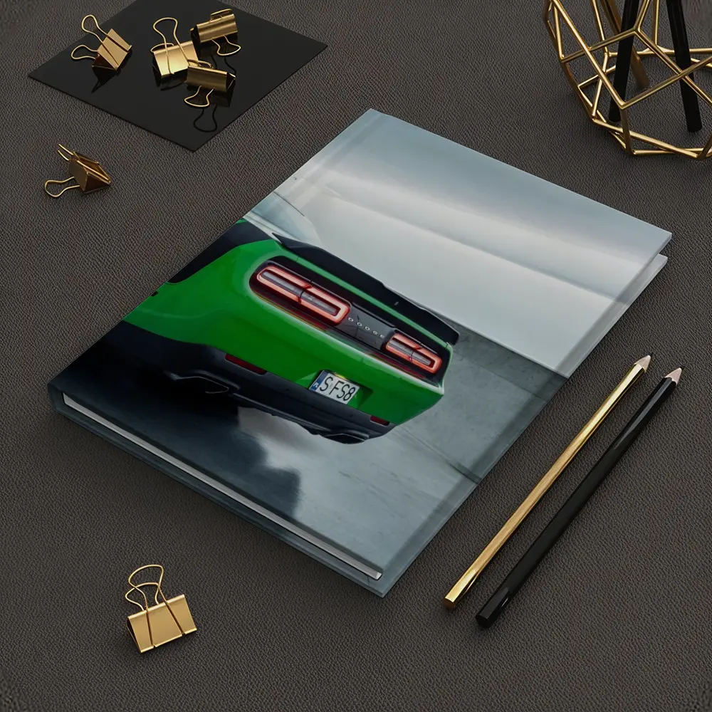 Dodge Challenger Green Rear Parking Garage – Notebooks