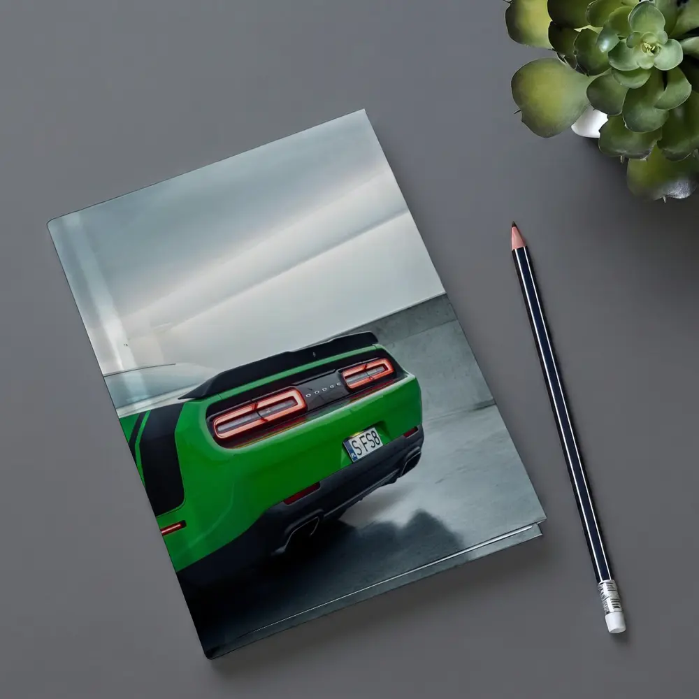 Dodge Challenger Green Rear Parking Garage – Notebooks