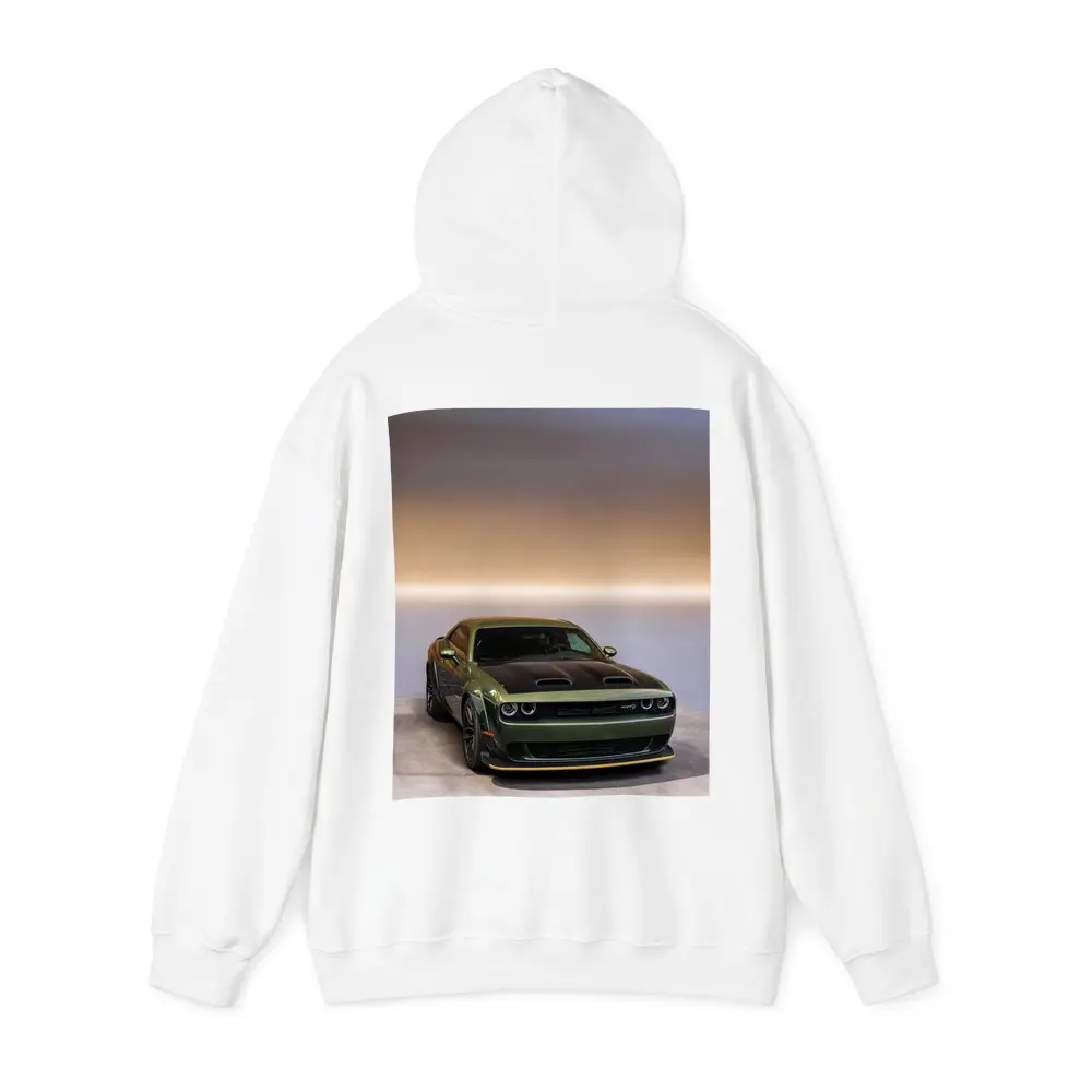 Dodge Challenger Green Muscle Car Studio – Hoodies