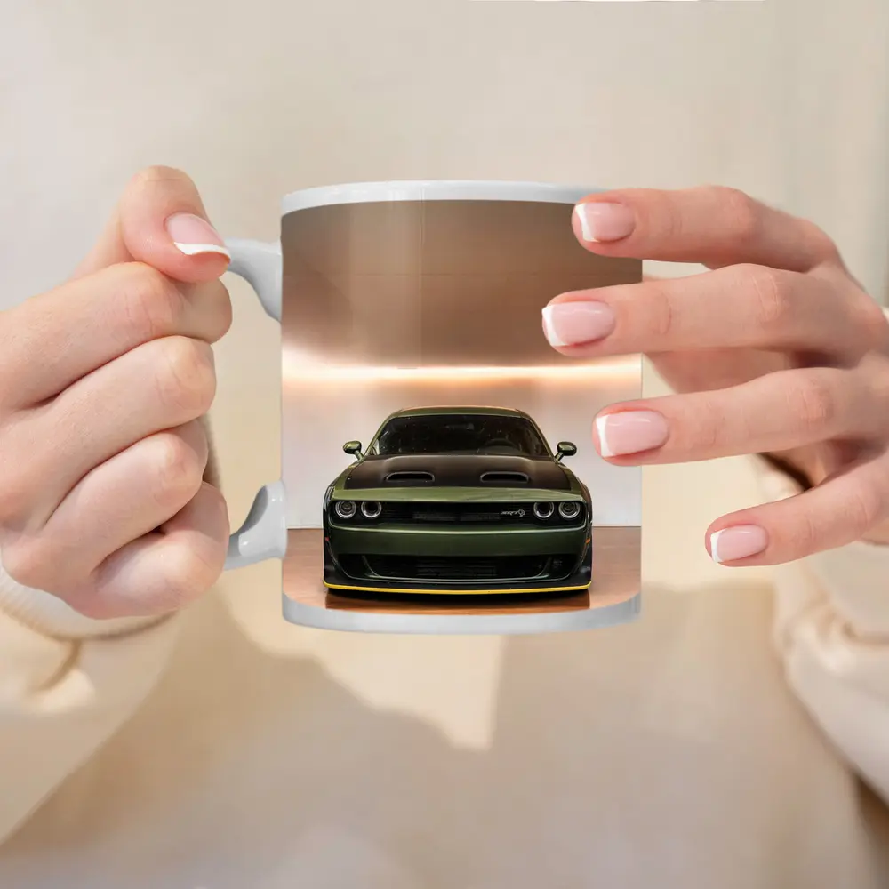 Dodge Challenger SRT Front View Green – Mugs