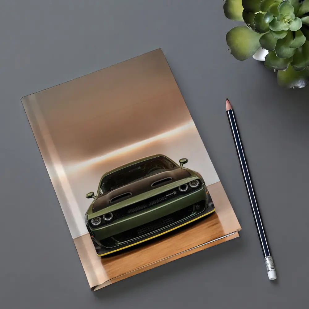 Dodge Challenger SRT Front View Green – Notebooks