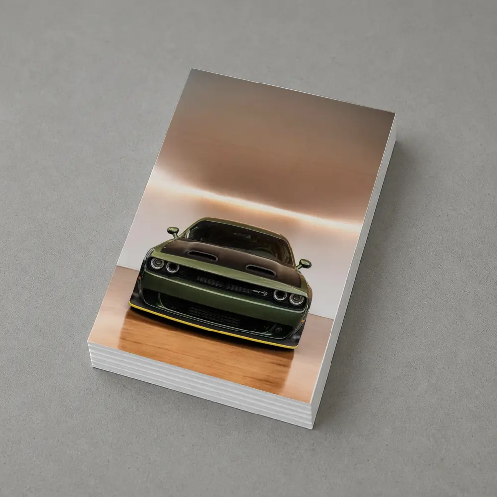 Dodge Challenger SRT Front View Green – Postcards