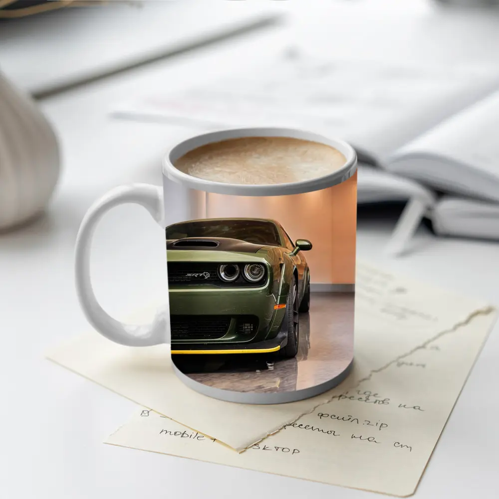 Dodge Challenger SRT Hellcat Green Garage – Mugs