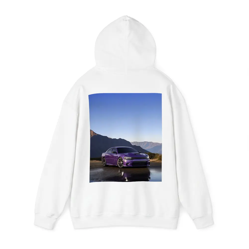 Dodge Charger Purple Muscle Car Mountain Background – Hoodies