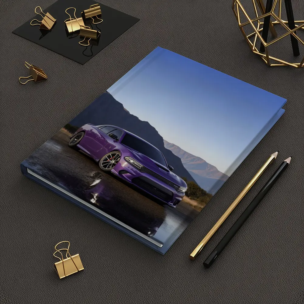 Dodge Charger Purple Muscle Car Mountain Background – Notebooks
