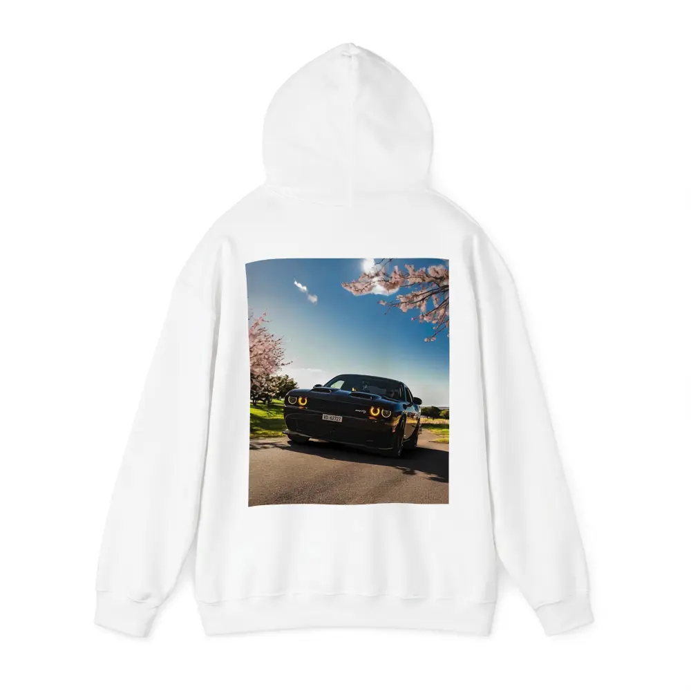 Black Dodge Challenger SRT Cherry Blossom Setting – Hoodies