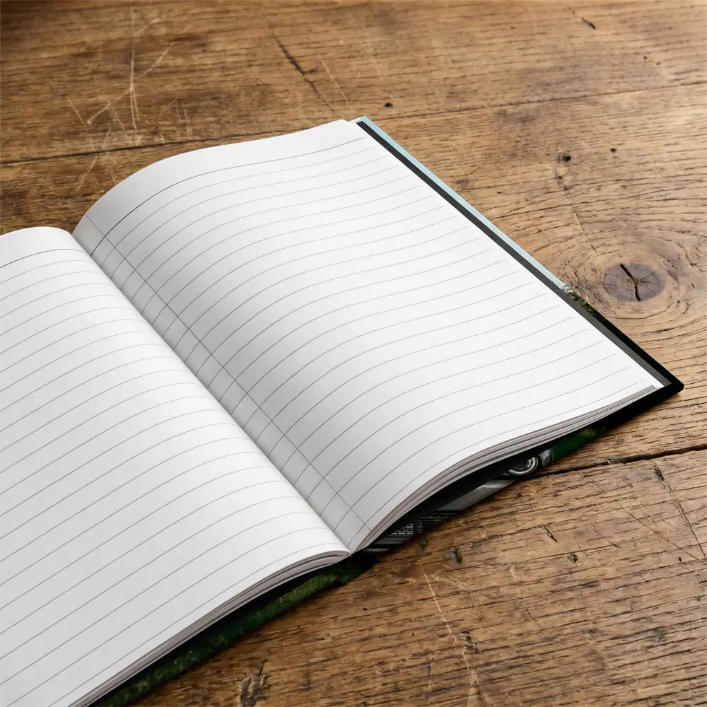 Dodge Challenger Parked on Green Grass – Notebooks