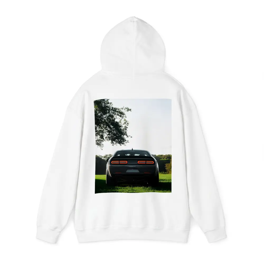 Dodge Challenger Rear View Green Field – Hoodies