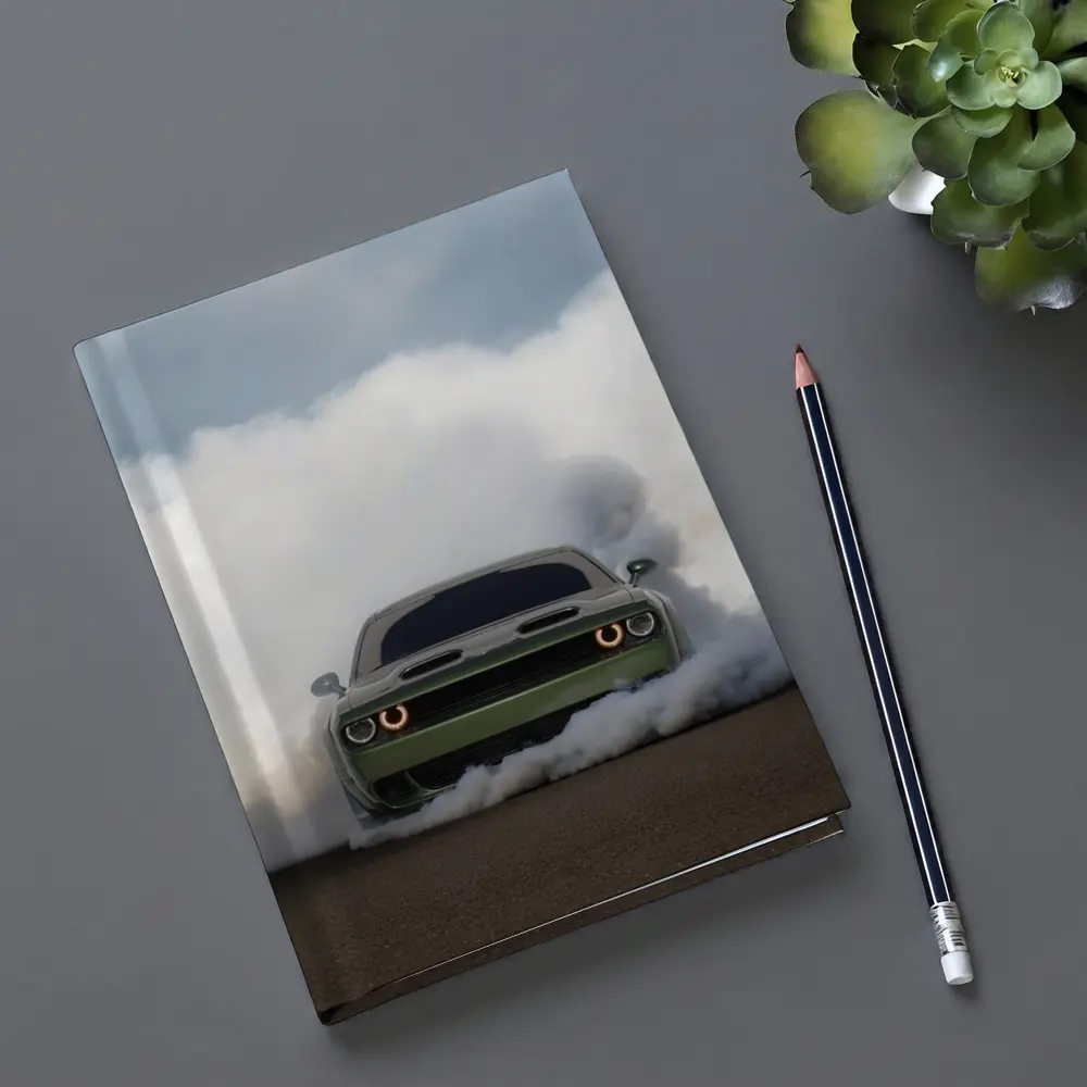 Dodge Challenger Burnout Smoke Green Muscle – Notebooks