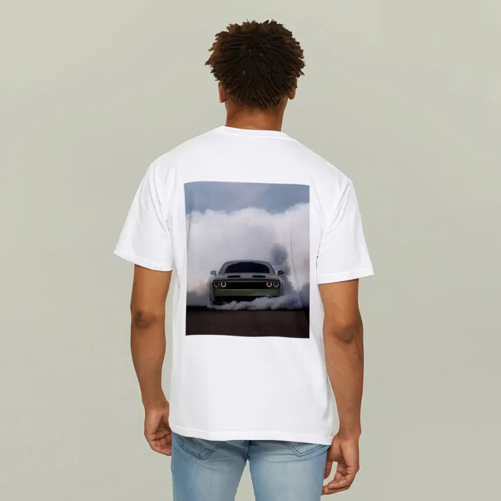 Dodge Challenger Burnout Smoke Green Muscle – T-Shirts