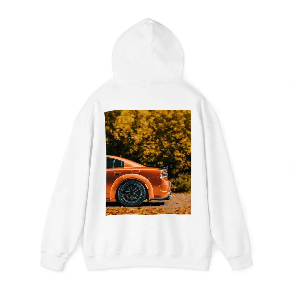 Dodge Charger Orange Car Autumn Leaves Background – Hoodies