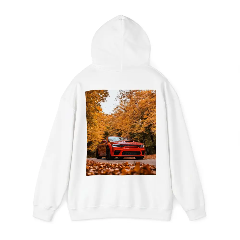 Dodge Charger Orange Muscle Car Autumn Forest – Hoodies
