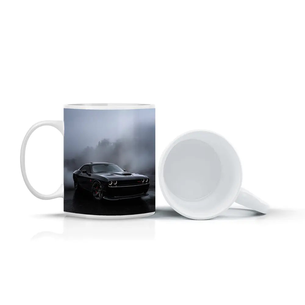 Dodge Challenger SRT Black Foggy Rainy Day – Mugs
