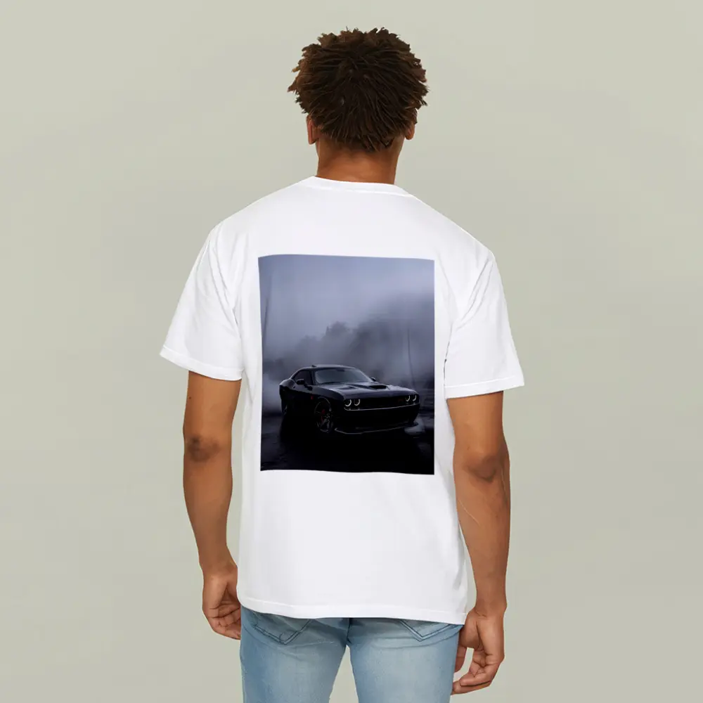 Dodge Challenger SRT Black Foggy Rainy Day – T-Shirts