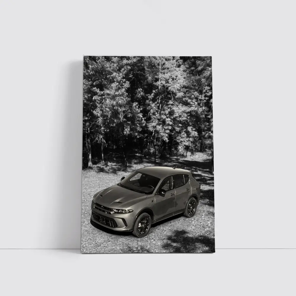 Dodge Hornet SUV Black White Forest – Wall Art